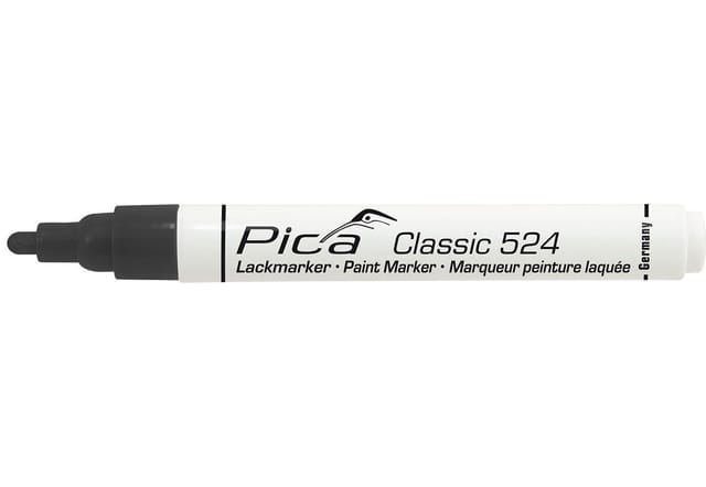 Lackmarker 2-4mm mit Rundspitze Schwarz - Pica