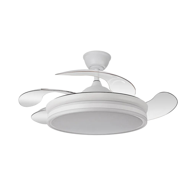DC-Deckenventilator 'Bayomo' dimmbar mit Fernbedienung (59W 3CCT 6980lm) weiß