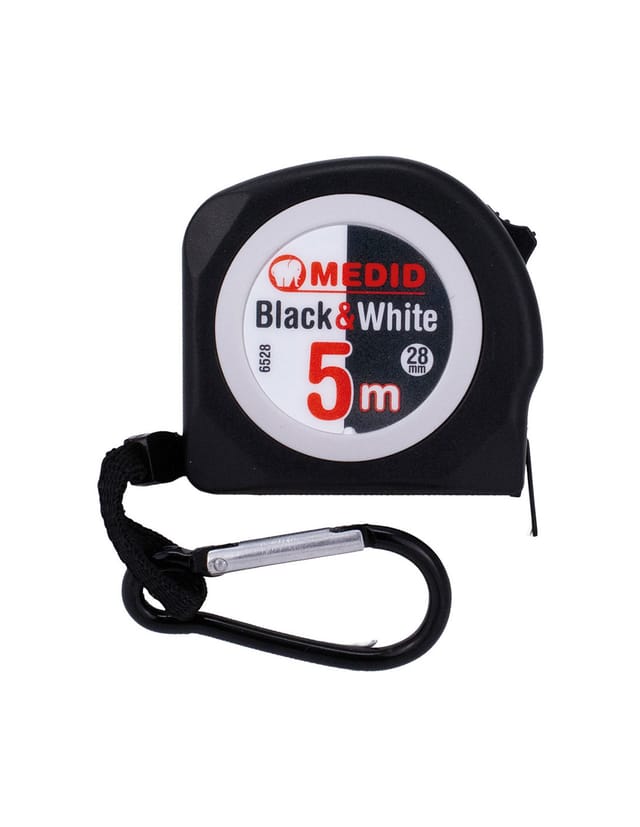Maßband weiß Black & White 5m 28mm MEDID - 6528
