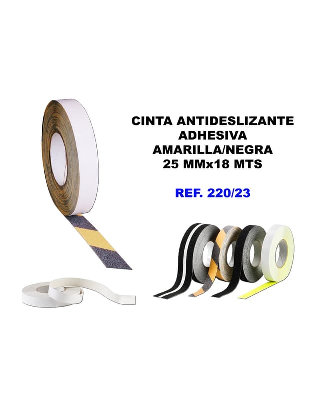 Anti-Rutsch-Klebeband 25 mm x 18 m gelb/schwarz 220/23