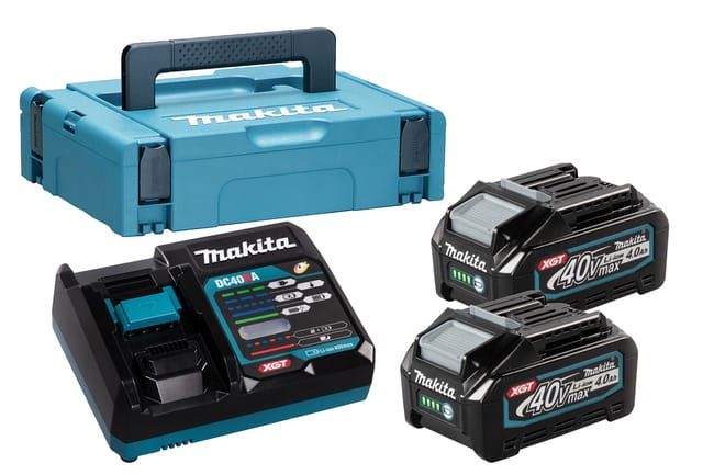 Makita - Zubehör - Set 12A Ladegerät und 2x Akku 40 v xgt 4,0 Ah 191J97-1