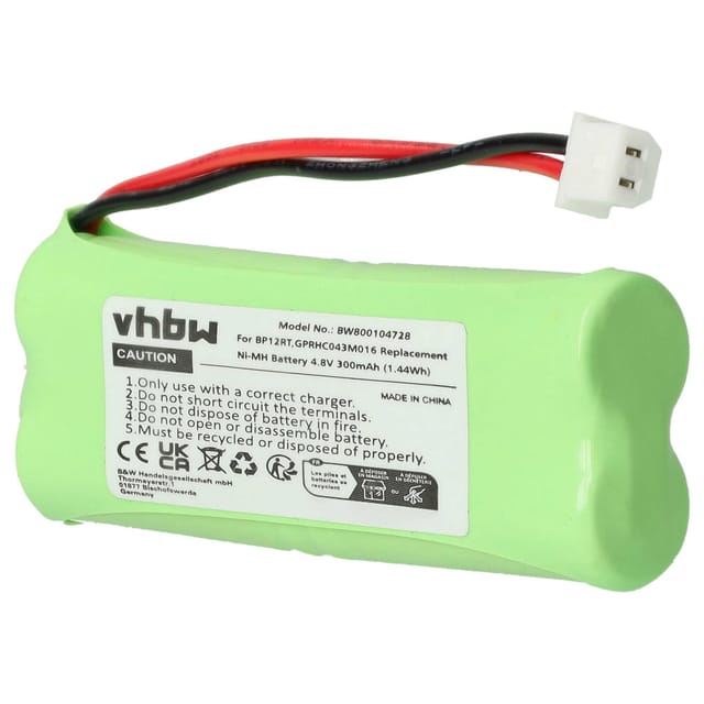 Vhbw - Akku kompatibel mit Dogtra 1804NC receiver, 1900 Receiver, 1900NCP Transmitter Hundehalsband Hunde-Trainer (300 mAh, 4,8 v, NiMH)