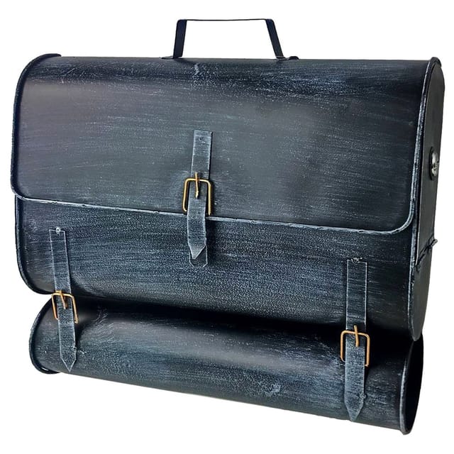 Gardenpleasure - Wand Brief Post Kasten Zeitungs Fach Rolle schwarz blau Schultaschen Design