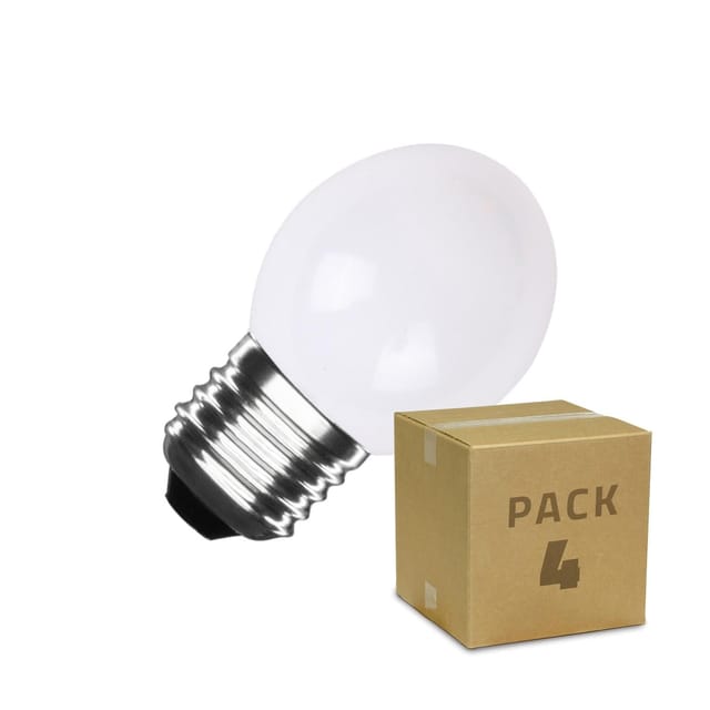 4er Pack LED-Glühbirnen E27 3W 300 lm G45 Weiss Weiß