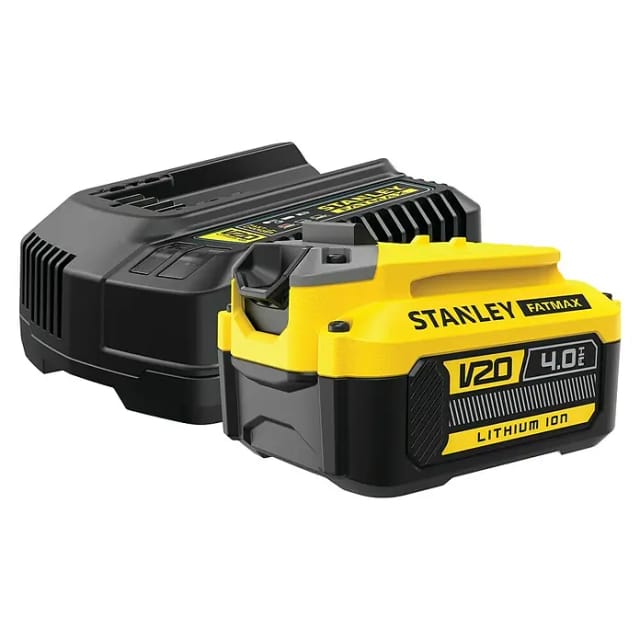Stanley - Zubehör - Set 4A Ladegerät und 1x Akku 18 v Li-Ion 4,0 Ah SFMCB14M1-QW