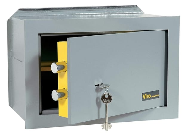 Viro - mechanischer wandtresor 42x30x20 mit doppeltem kartenschloss