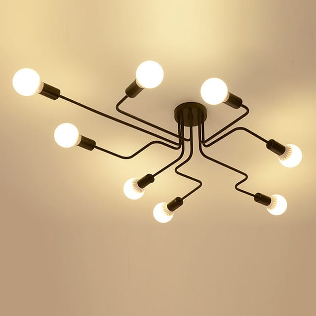 Wottes - 8-Flammig Modern Deckenleuchte Spinne Deckenleuchte E27 Lampenfassung für Flur Bar Café