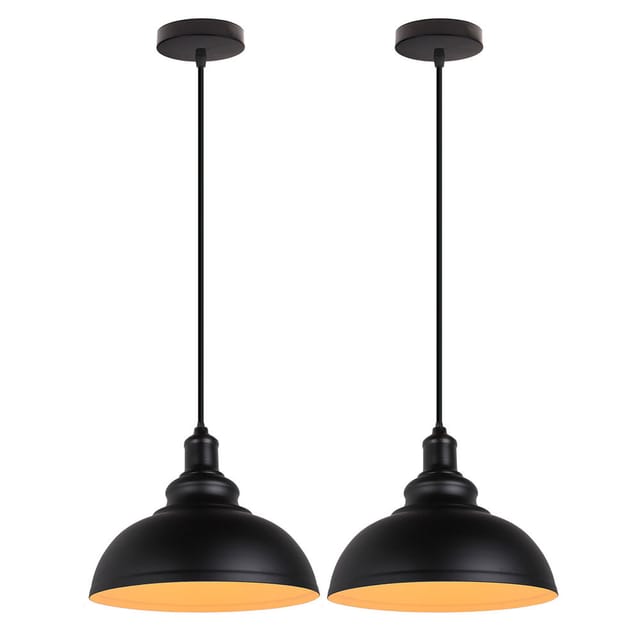 2 Stücke Pendelleuchte Modern Hängeleuchte Metall Kronleuchter für Wohnzimmer Esszimmer Küche E27 Lampefassung