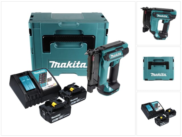 Dpt 353 rgj Akku Pintacker 18 v + 2x Akku 6,0 Ah + Ladegerät + Makpac - Makita