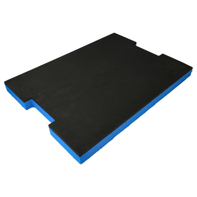 Schaumstoffeinlage kompatibel mit Bosch Sortimo L-Boxx 4.0 LB4 Werkzeugkoffer - Hartschaum, Schwarz-Blau, 30mm - Vhbw