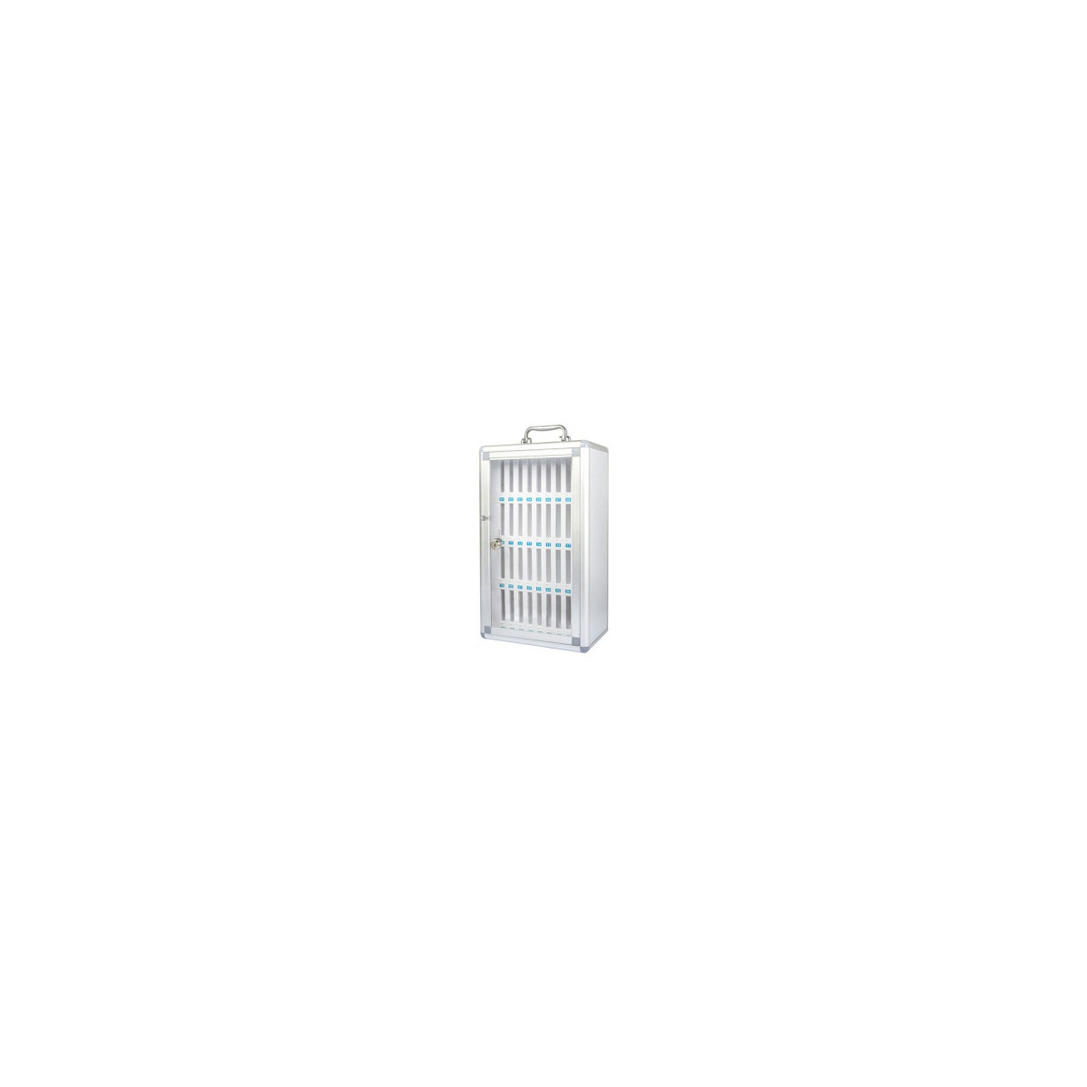Iternet Handy-schließfach Schrank 24 Fächer Aus Aluminium Und Mdf Grau 26x19x38,5 Cm
