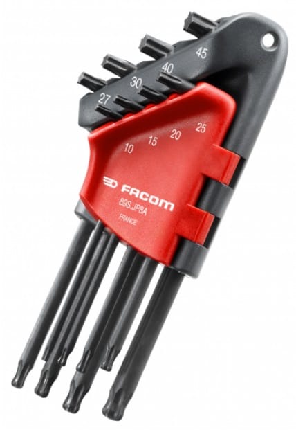 Satz von 8 Torx-Stiftschlüsseln im Etui Facom 10-15-20-25-27-30-40-45 mm - 89S.JP8APB