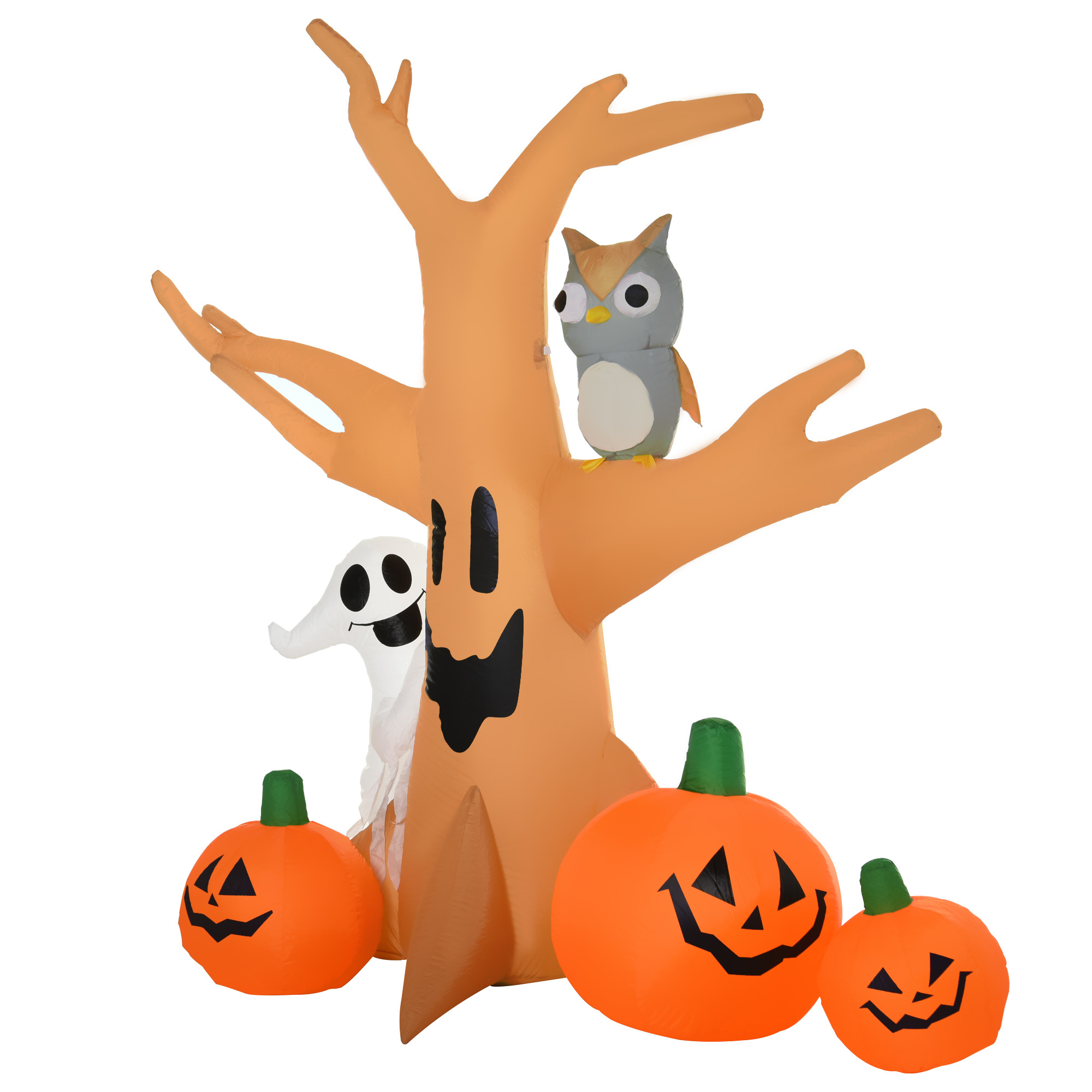 Halloween Aufblasbares Spukgespenst Luftfigur Aufleuchtend Deko 120/ 240 Cm (aufblasbarer Spukbaum)