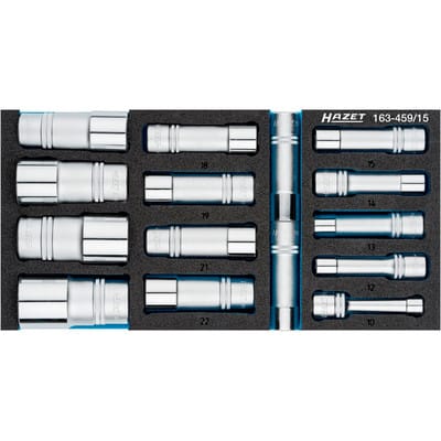 Steckschlüssel-Satz 163-459/15 Vierkant hohl 12,5 mm (1/2 Zoll) Außen- - Hazet