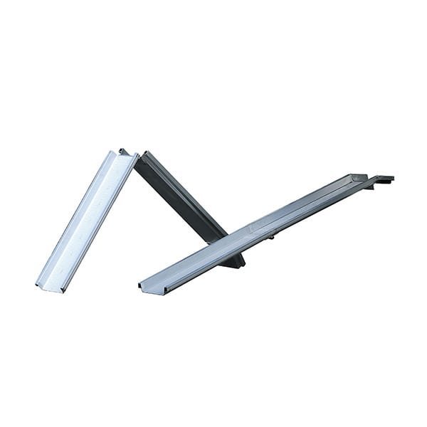 Alu Verladeschiene (Einzelstück) mit Rand, klappbar - Länge 2985mm (gefaltet 1585mm) - Innenbreite 155mm, Auffahrhöhe 810mm, Traglast pro Paar 300kg
