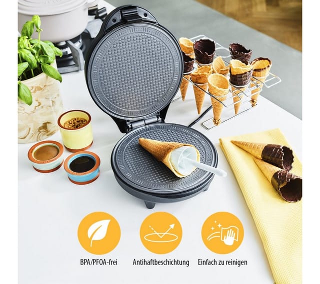 WF-1170 Eiswaffel Maker Schwarz - Tristar