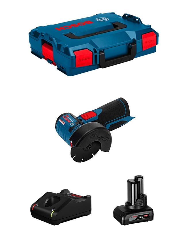 Bosch - Winkelschleifer gws 12V-76 (1 x 6,0 Ah + GAL12V-40 + L-Boxx 102)