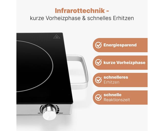 Proficook - profi cook Infrarot-Kochplatte pc-ekp 1210, 2000 w