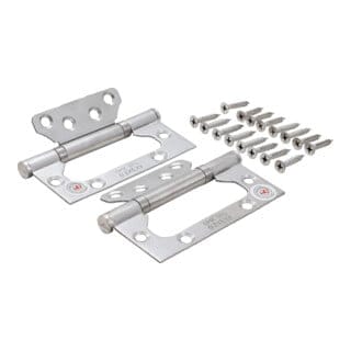 Scharnier-Satz Edelstahl für platzsparenden Einbau 100 x 50 mm 2-tlg.