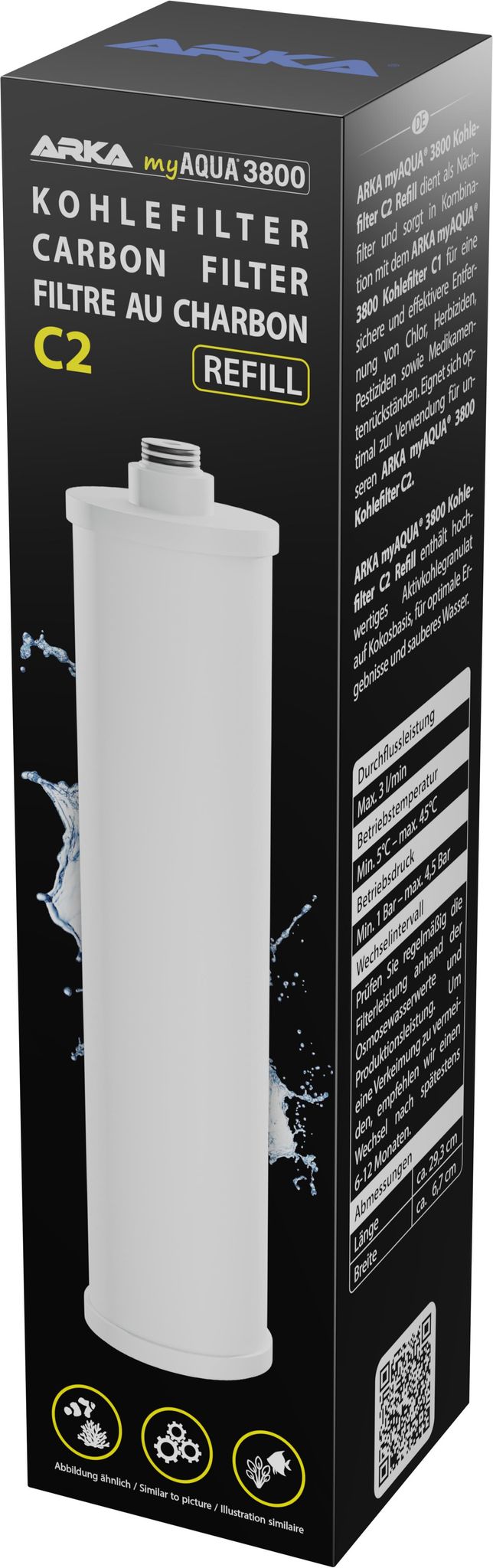 Arka Myaqua3800 Kohlefilter C2 Nachfüllpackung