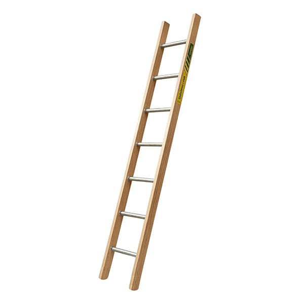 Leiter aus Holz-Alu 7 Sprossen - Länge 1.98m - MS1200