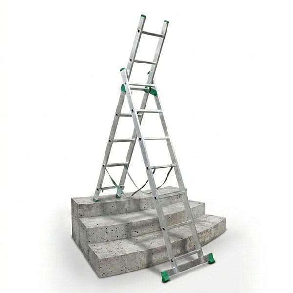 Treppenstehleiter 2x9 Sprossen - Ausgebreitete Länge 4.02m - 7709