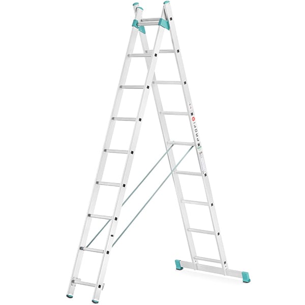 Treppenstehleiter 2x7 Sprossen - Ausgebreitete Länge 2.95m - 7707