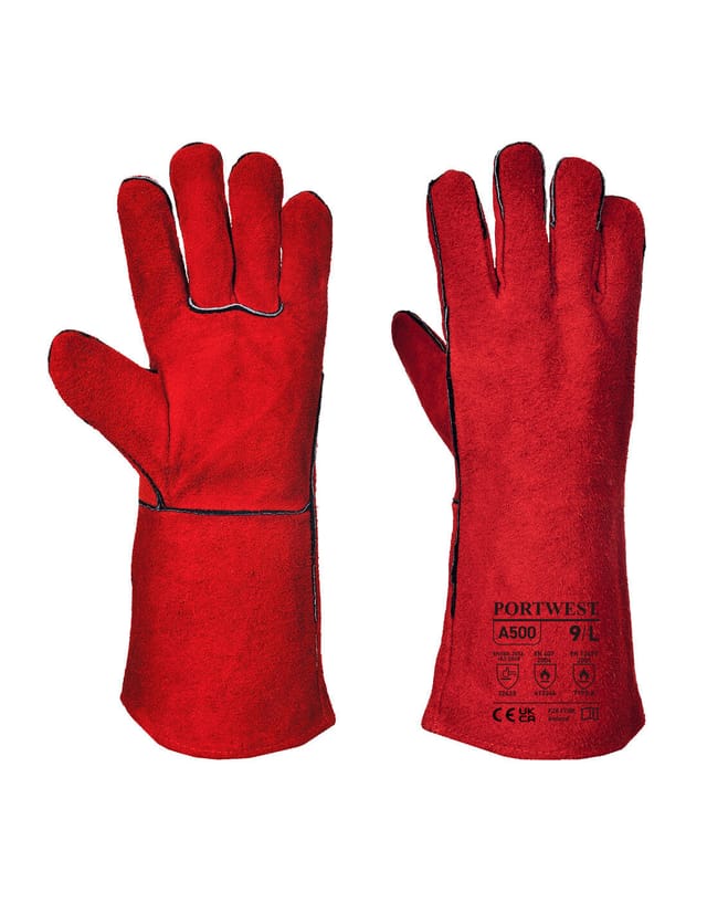 Schweißerhandschuhe Rot XL - Größe 10