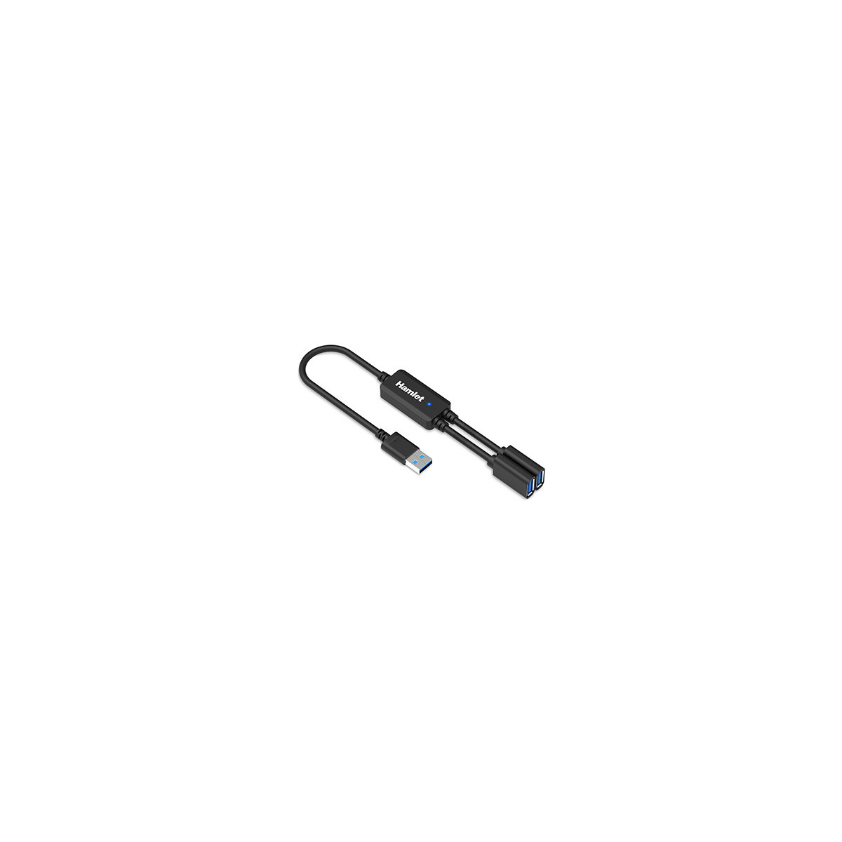 Hamlet Hub Usb 3.0 Mit Y-kabel 2 Usb-a-ports 5 Gbit/s Schwarz Xhub-02ua-5gy