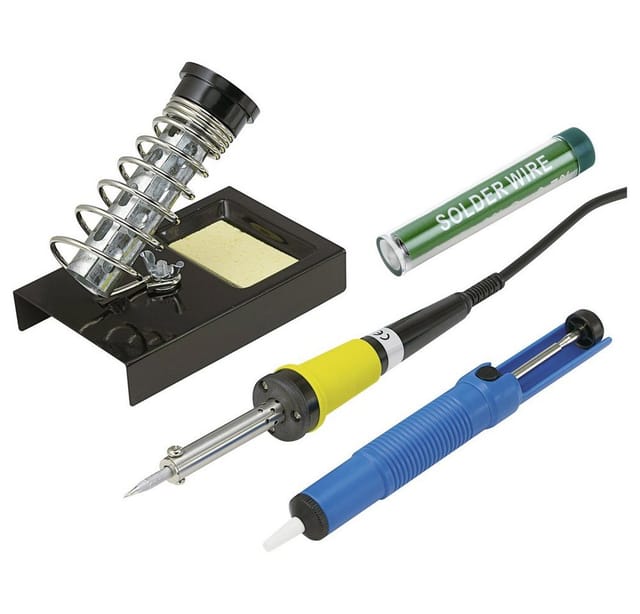 ZD-30B Lötkolben-Set 230 v 30 w Bleistiftform inkl. Lötzinn, inkl. Ablage, inkl. Entlötsau - Basetech