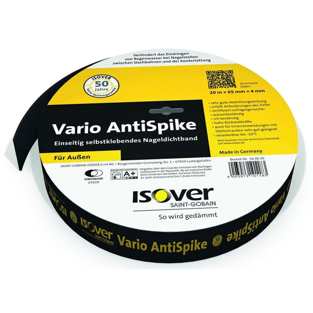 Isover Nageldichtband Vario AntiSpike 20 m x 65 mm