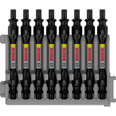 Bosch PRO Impact Schrauberbit mit Doppelklingen und Pick and Click-Einsätzen, T20, 65 mm, 8 Stück