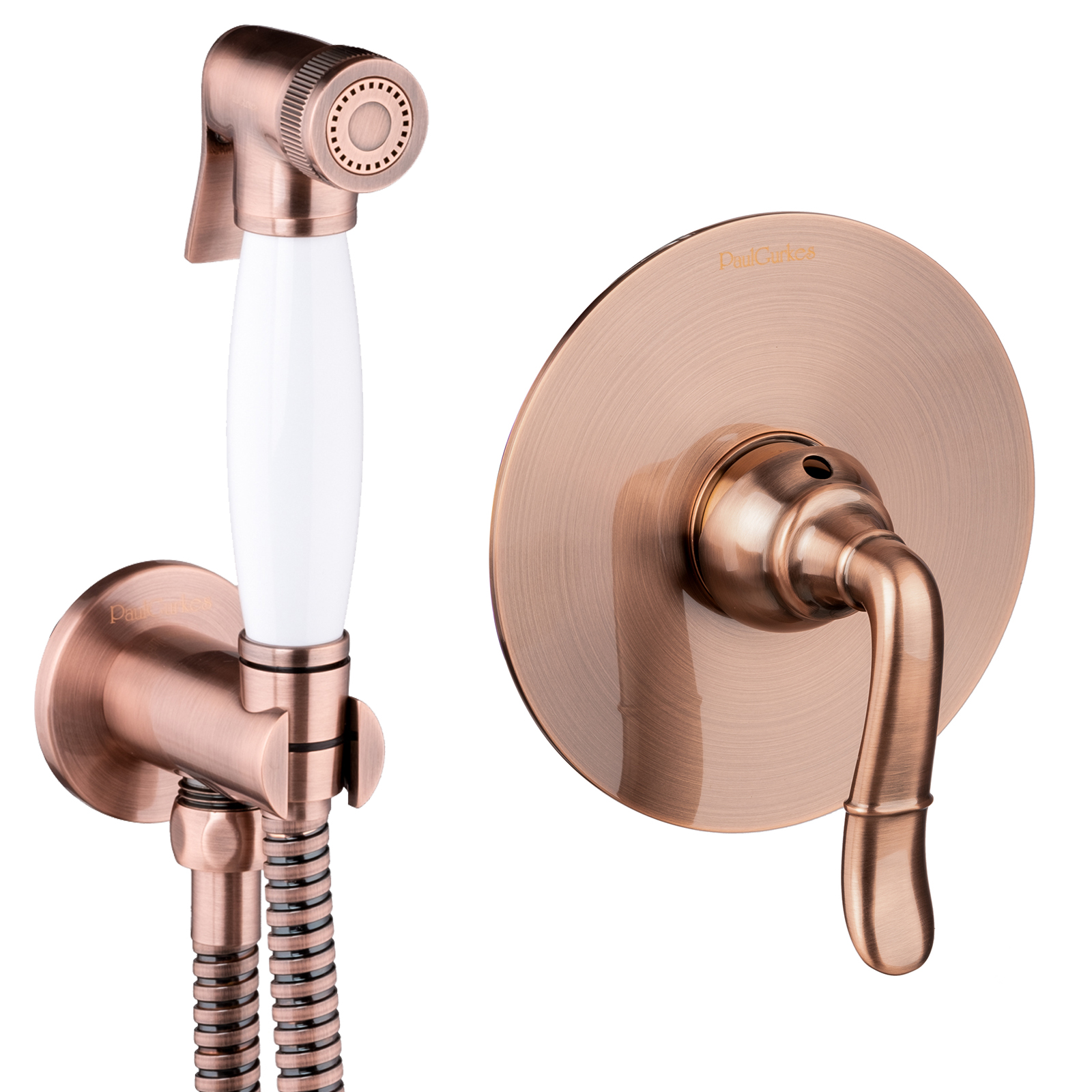 Bidet-set Nostalgie Kupfer Retro Unterputz