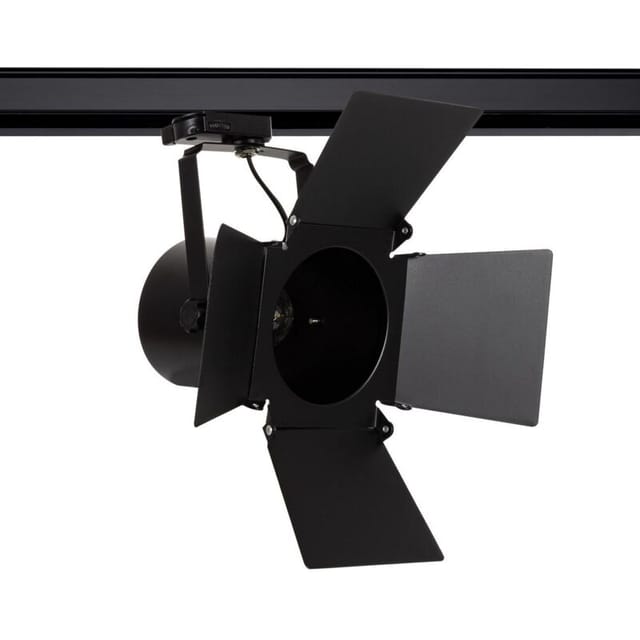Efectoled - 3-Phasenstromschiene Strahler Cinema für Glühbirnen E27 PAR30 Schwarz
