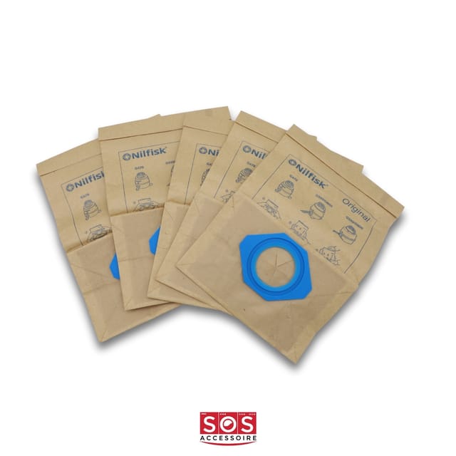 Ersatzteil - Boite de 5 sacs papier GS/GM80 - - NILFISK