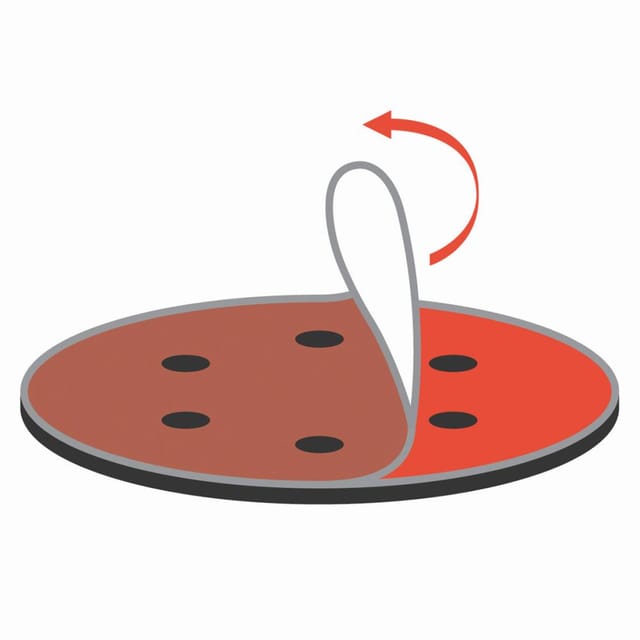 Haft-Gitterleinen K120, ø 255 mm, 5 Stück Schleifen Schleifgitter - Wolfcraft