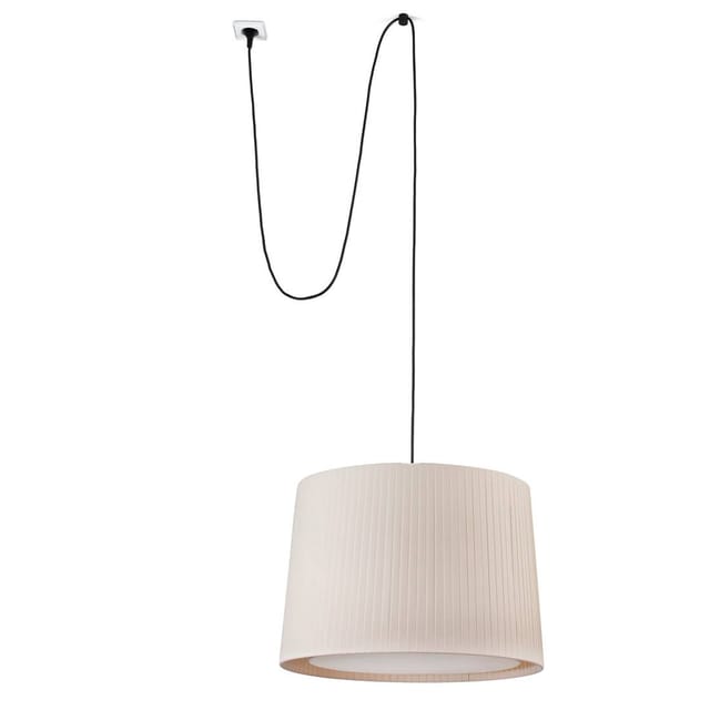Samba Hängelampe schwarz/beige mit Stecker 68604-44