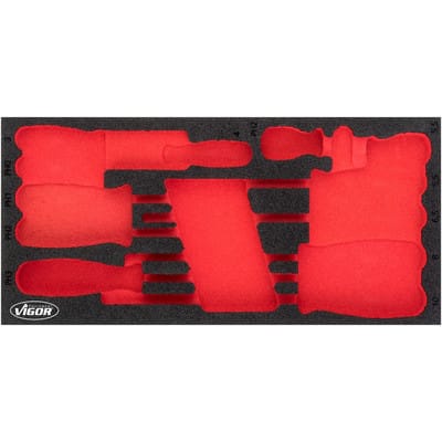 Weichschaumeinlage ∙ leer ∙ V4989-L ∙ l x b x h: 393 mm x 188 mm x 35 mm