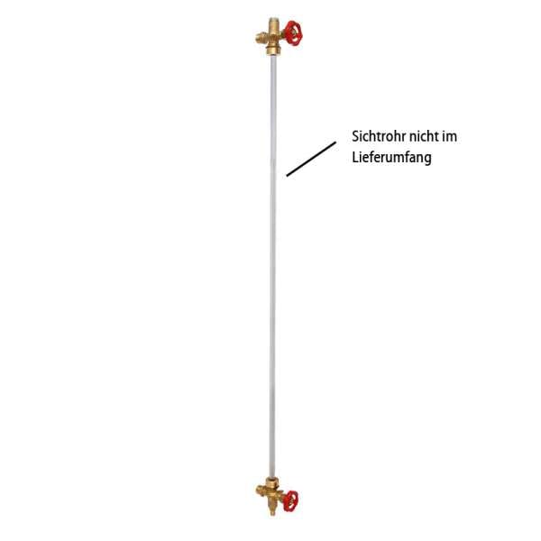Sanundo - Wasserstandanzeiger Set 1/2'' Messing mit Metall Handrad für Windkessel