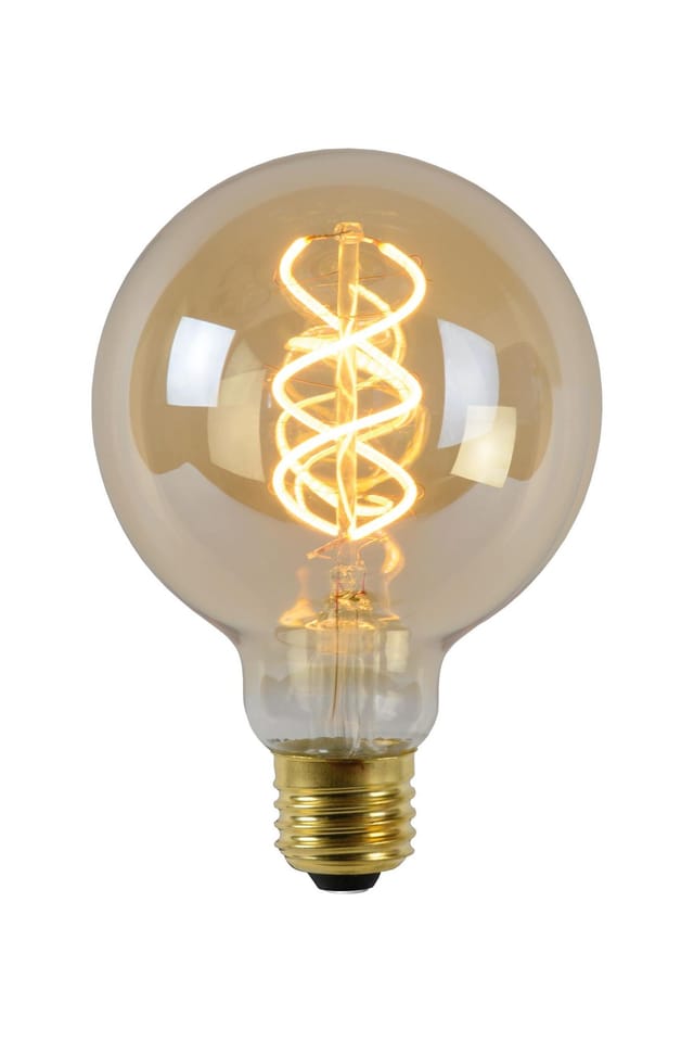 Lucide - G95 - Glühfadenlampe - ø 9,5 cm - led Dim. - E27 - 1x4,9W 2200K - Amber