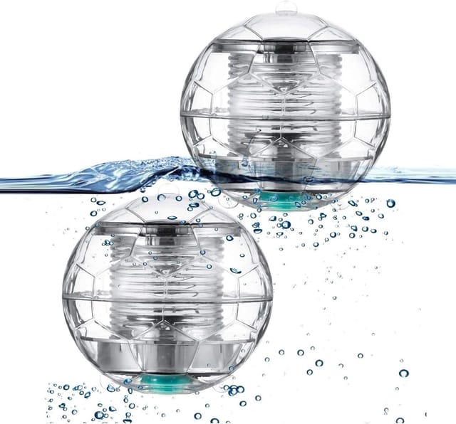 2er-pack Schwimmende Solar-pool-lichter, Led-beleuchtung, Automatischer Farbwechsel, Wasserdichte Kugel-solarlampe Für Gartenteich, Schwimmbad, Teich, Außenbereich, Party-dekoration