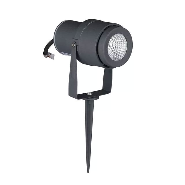 V-TAC 12W LED-Gartenstrahler mit Erdspieß, Farbe Grau, grünes Licht, IP65