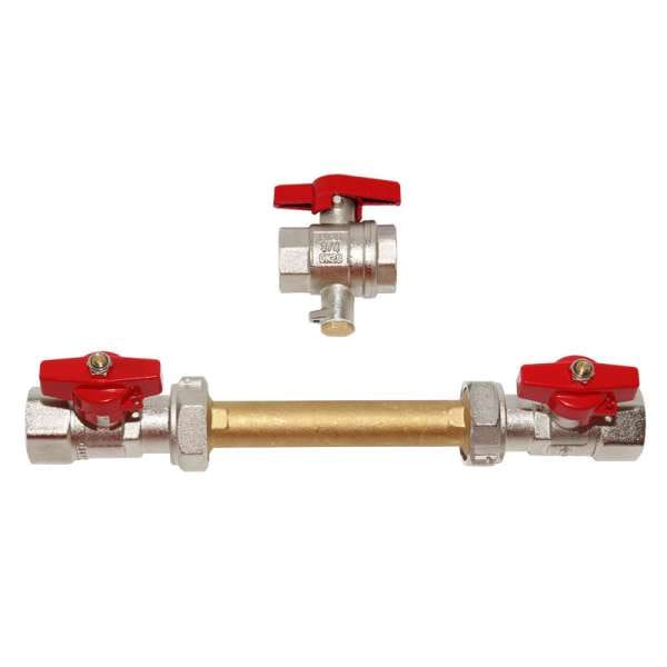 Le Sanitaire - Schlösser Einbausatz 3/4'' für Wärmezähler Wärmemengenzähler 130mm Qn 2,5 für Direktmessung DN20