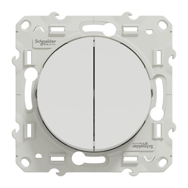 Schneider S520214 – Odace – Doppelter Wechselschalter – Schnellanschluss – Schraube