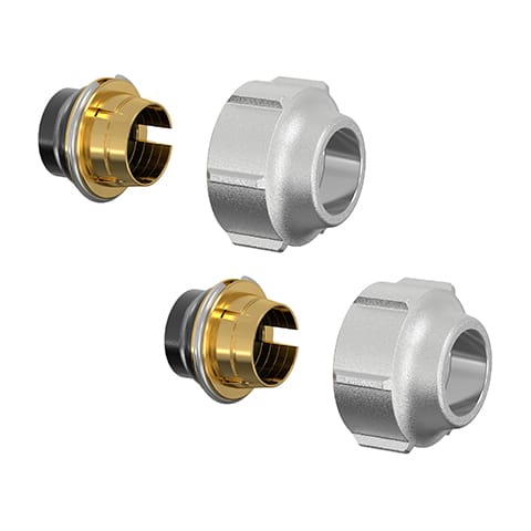 Simplex Klemmverschraubung 1 Paar 16x3/4" für 16mm Weichstahlrohr Edelstahlrohr F11173