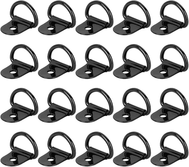 20 Stück D-ring-zurrringe, Zug-zurrringe, Zurrring, Für Anhänger, Autos, Lkws, Kajaks, Elektrowerkzeuge, Ladungssicherung, 36 X 25 Mm, Schwarz