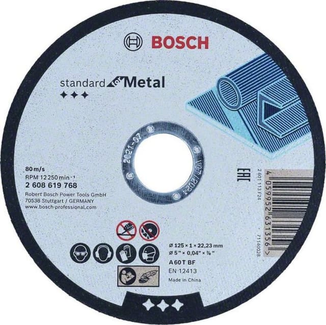 Bosch - Standard for Metal Trennscheibe gerade, 125 mm, 22,23 mm - 2608619768