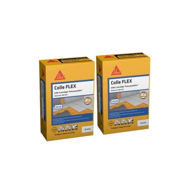 Doppelpack SIKA SikaCeram 200 Flex Fliesenkleber - Weiß - 2,5 kg