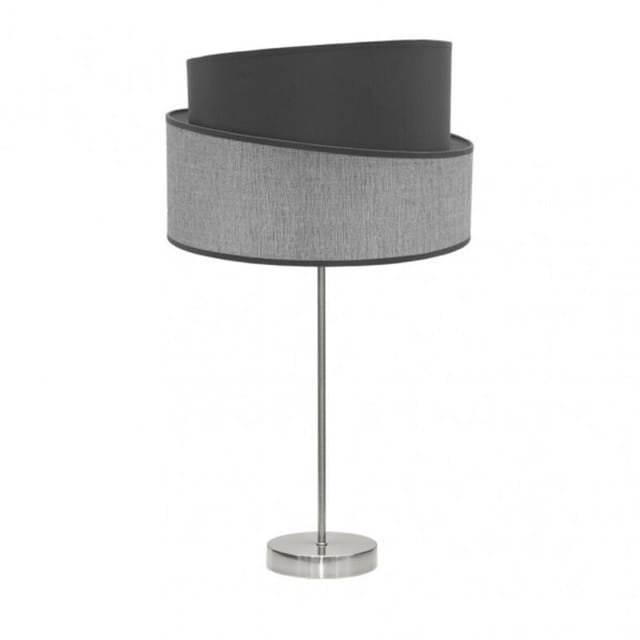 Hara hohe tischlampe 1xe27 nickel/grau 66x35x35 cm