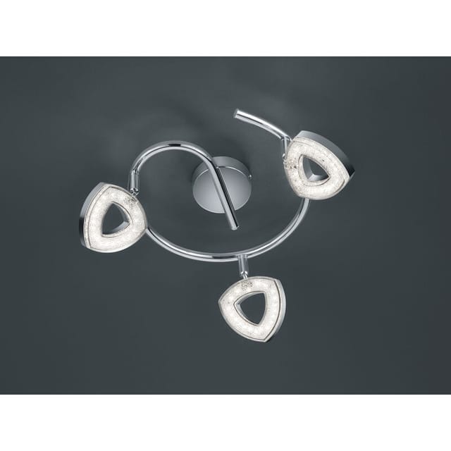 Led Deckenstrahler tours 3-flammig Silber Chrom, Rondell ø 25cm